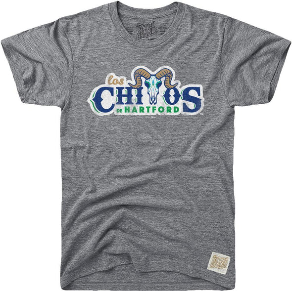 Los Chivos de Hartford Retro Brand Triblen T-shirt in Grey