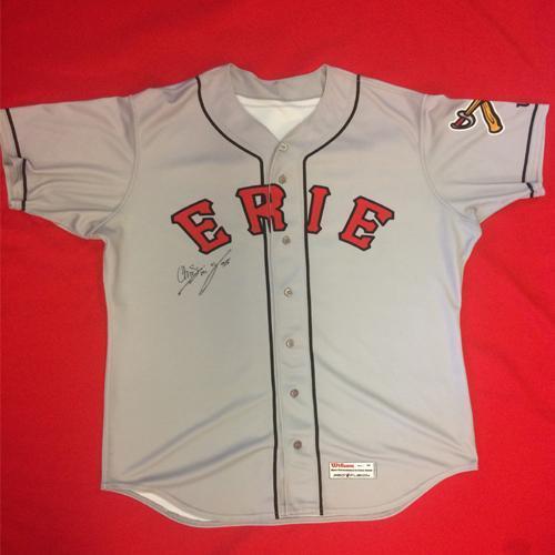 Erie SeaWolves Christin Stewart Gray Away Game Used Autograph Jersey #35