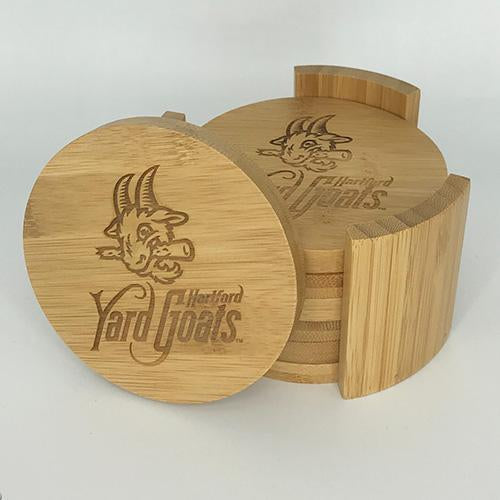 Hartford Yard Goats Bamboo Coaster Set