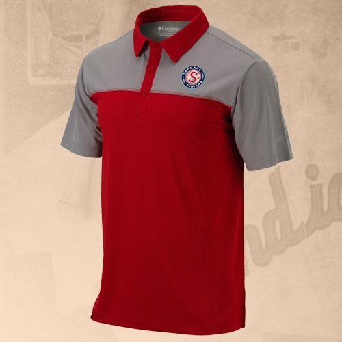 Spokane Indians Columbia Front Nine Red Logo Polo