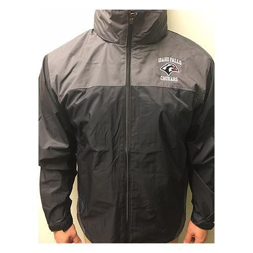 Idaho Falls Chukars Columbia Rain Jacket Black/Grey