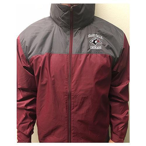 Idaho Falls Chukars Columbia Rain Jacket Red/Grey