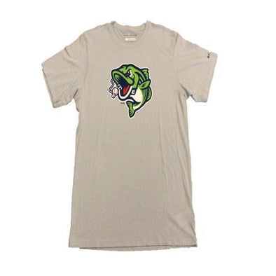 Gwinnett Stripers Columbia Solarshield Cap Logo Short Sleeve Tee- Gray