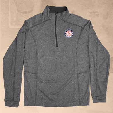 Spokane Indians Columbia Shotgun 1/4 Zip Heather Forged Iron