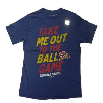 Danville Braves Youth Heavyweight Retro Brand Cobalt T-Shirt