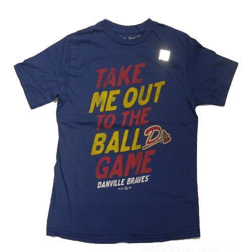 Danville Braves Youth Heavyweight Retro Brand Cobalt T-Shirt