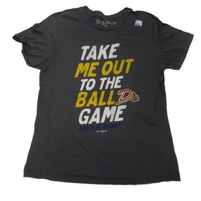 Danville Braves Ladies Retro Brand Charcoal T-Shirt