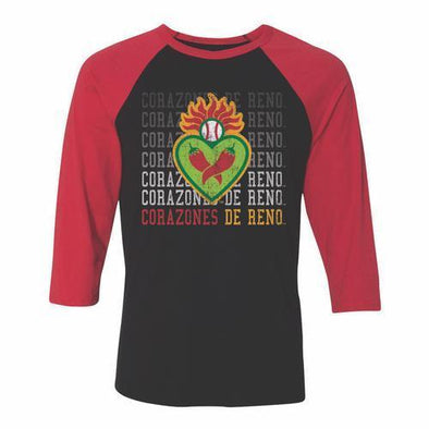 Reno Aces Corazones de Reno  Raglan