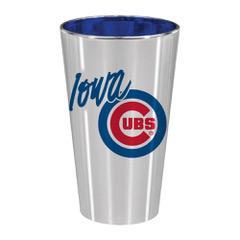 Iowa Cubs Silver/Blue Pint Glass