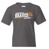 Danville Braves Youth Relapse Design Tee-Charcoal