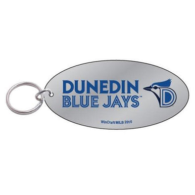 Dunedin Blue Jays DBJ Oval Wordmark Mirrored Keychain