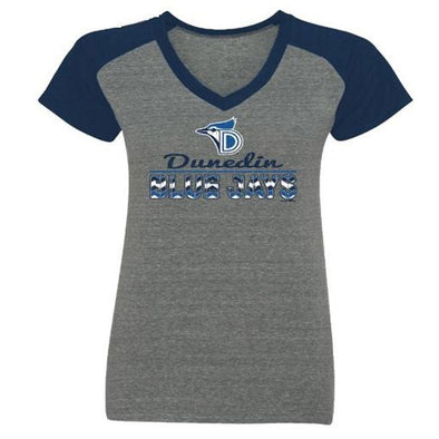 Dunedin Blue Jays DBJ Womens Modern Baseball Tee