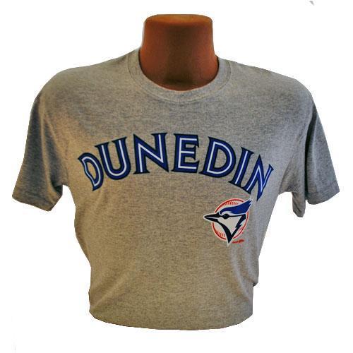 Dunedin Blue Jays DBJ Gray Road Letter Tee