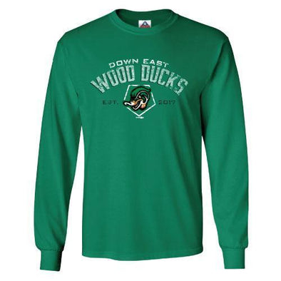 Kelly Green Wood Ducks Long Sleeve Tee