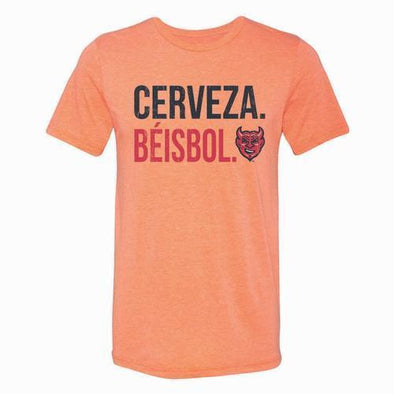 Copa Demonios Cerveza Beisbol Tee, Orange