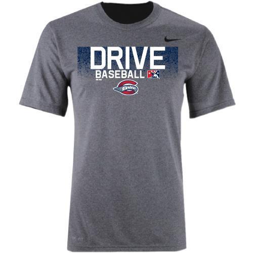 Greenville Drive Nike Men's Grey Drifit DRIVE Fade tee