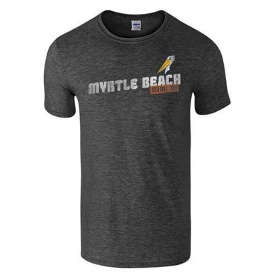 MYRTLE BEACH PELICANS VANTAGE APPAREL DARKHEATHER SOFTSTYLE ALT TEE