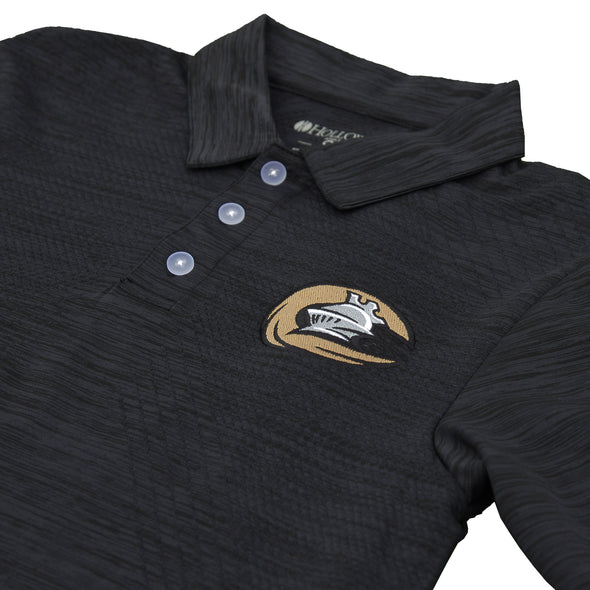 Black Heathered Texture Polo