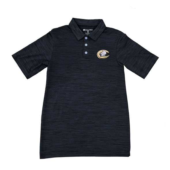 Black Heathered Texture Polo