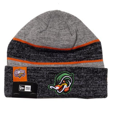 Gray and Black Knit Wood Ducks Hat