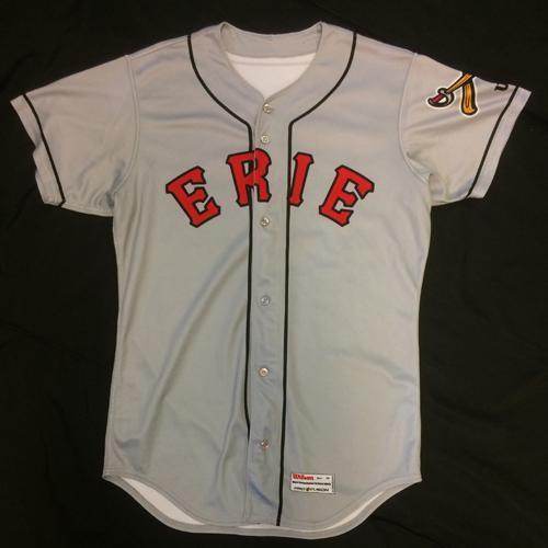 Erie SeaWolves Dawel Lugo Game Used Gray Jersey #12