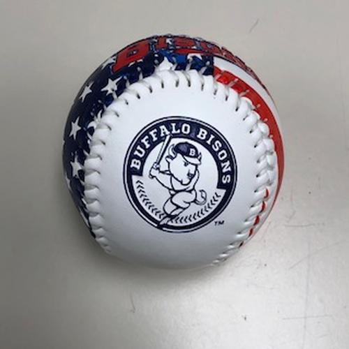 Buffalo Bisons Dual Logo Baseball Patriotic