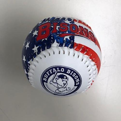 Buffalo Bisons Dual Logo Baseball Patriotic