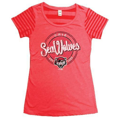 Erie SeaWolves BR Dish Striped Tee