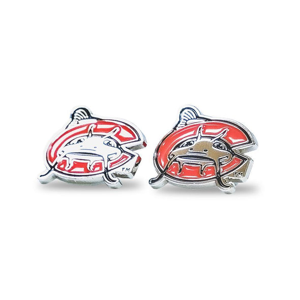 Carolina Mudcats C Logo Earrings