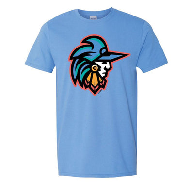 Fayetteville Woodpeckers Guerreros Cap Logo T-Shirt - Blue