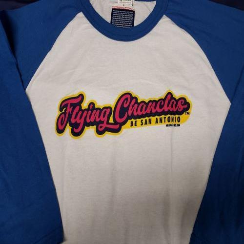 Flying Chanclas De San Antonio 3/4 Sleeve White Baseball T