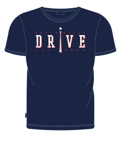 Greenville Drive Coast CoBranded Navy Bat Tee