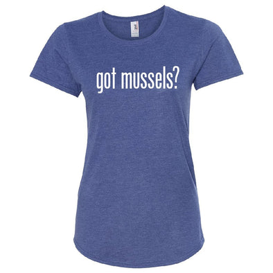 Women's Got Mussels T-Shirt, Heather Blue