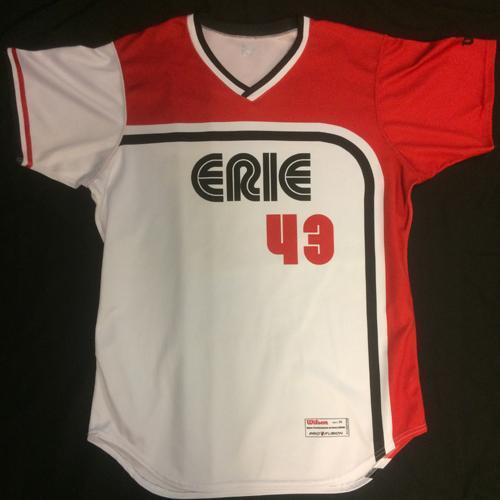 Erie SeaWolves 2017 Fauxback Friday Authentic Jersey #43