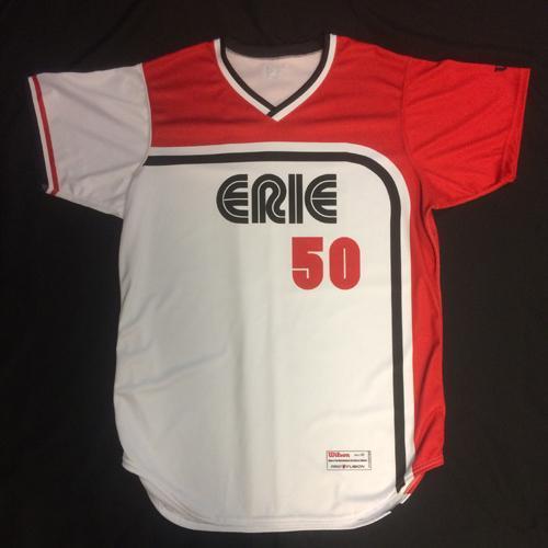 Erie SeaWolves 2017 Fauxback Friday Authentic Jersey #50