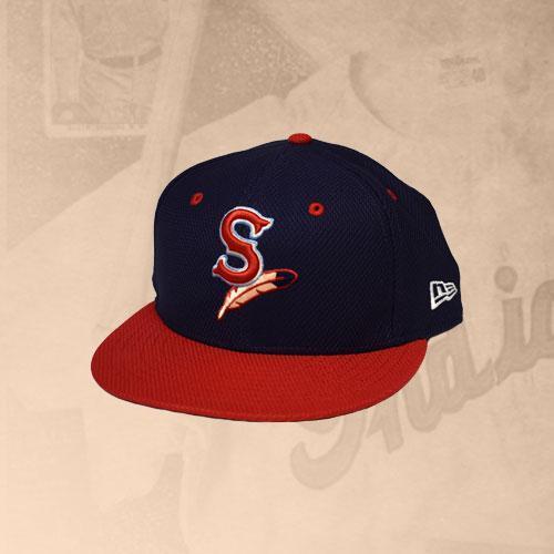 Spokane Indians Fitted BP Navy Home Logo Cap