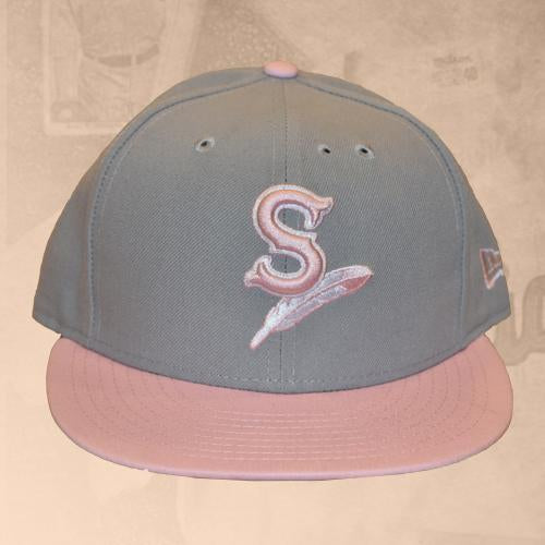 Spokane Indians Fitted Gray w/Pink Cap