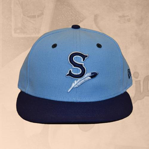 Spokane Indians Fitted Light Blue w/Navy Cap