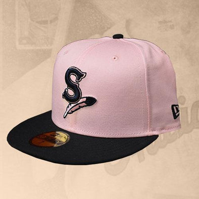 Spokane Indians Fitted Pink Navy Cap