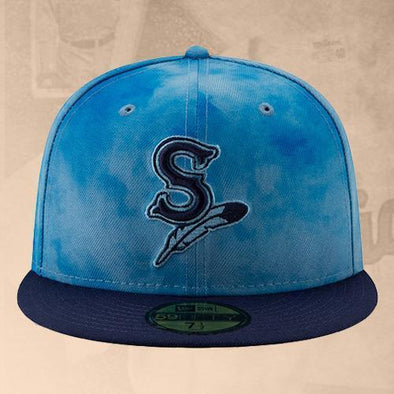Spokane Indians Fitted Sky Blue Home Logo Cap