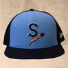 Spokane Indians Fitted Navy Sky Blue Cap