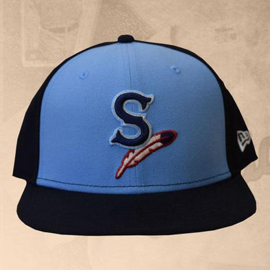 Spokane Indians Fitted Navy Sky Blue Cap
