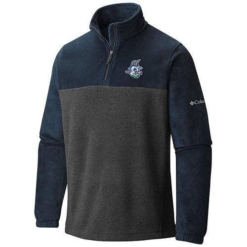 Hartford Yard Goats Columbia Adult Flanker 1/4 Zip in Navy/Grey