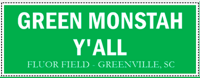 Greenville Drive Green Monstah Y'all Bumper Sticker