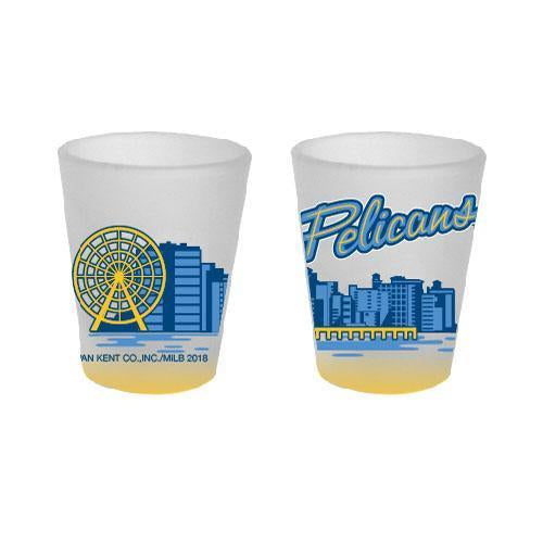 Myrtle Beach Pelicans KAPAN-KENT SKYLINE SHOT GLASS