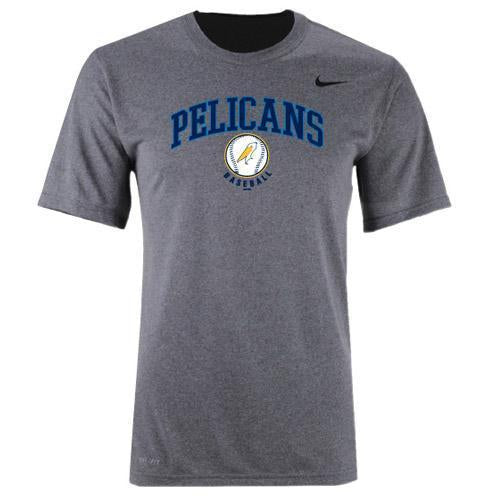 Myrtle Beach Pelicans NIKE GRAY MILB49 DRIFIT TEE