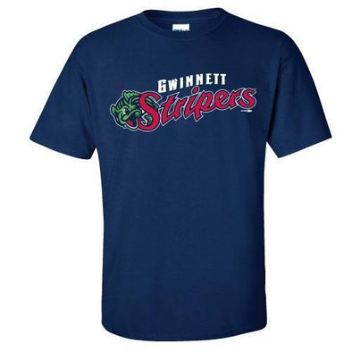 Gwinnett Stripers Bimm Ridder Primary Logo Short Sleeve Navy Tee
