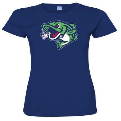 WOMENS BIMM RIDDER STRIPERS SCOOP NECK NAVY TEE