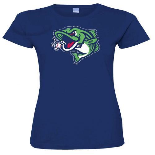 WOMENS BIMM RIDDER STRIPERS SCOOP NECK NAVY TEE