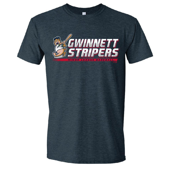 Gwinnett Stripers Bimm Ridder Mascot Chopper Tee- Navy